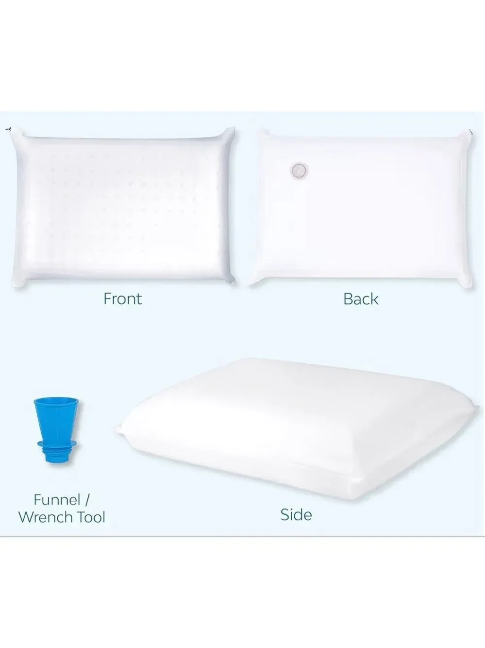 Mediflow Memory Foam Water Pillows (2) White Standard
